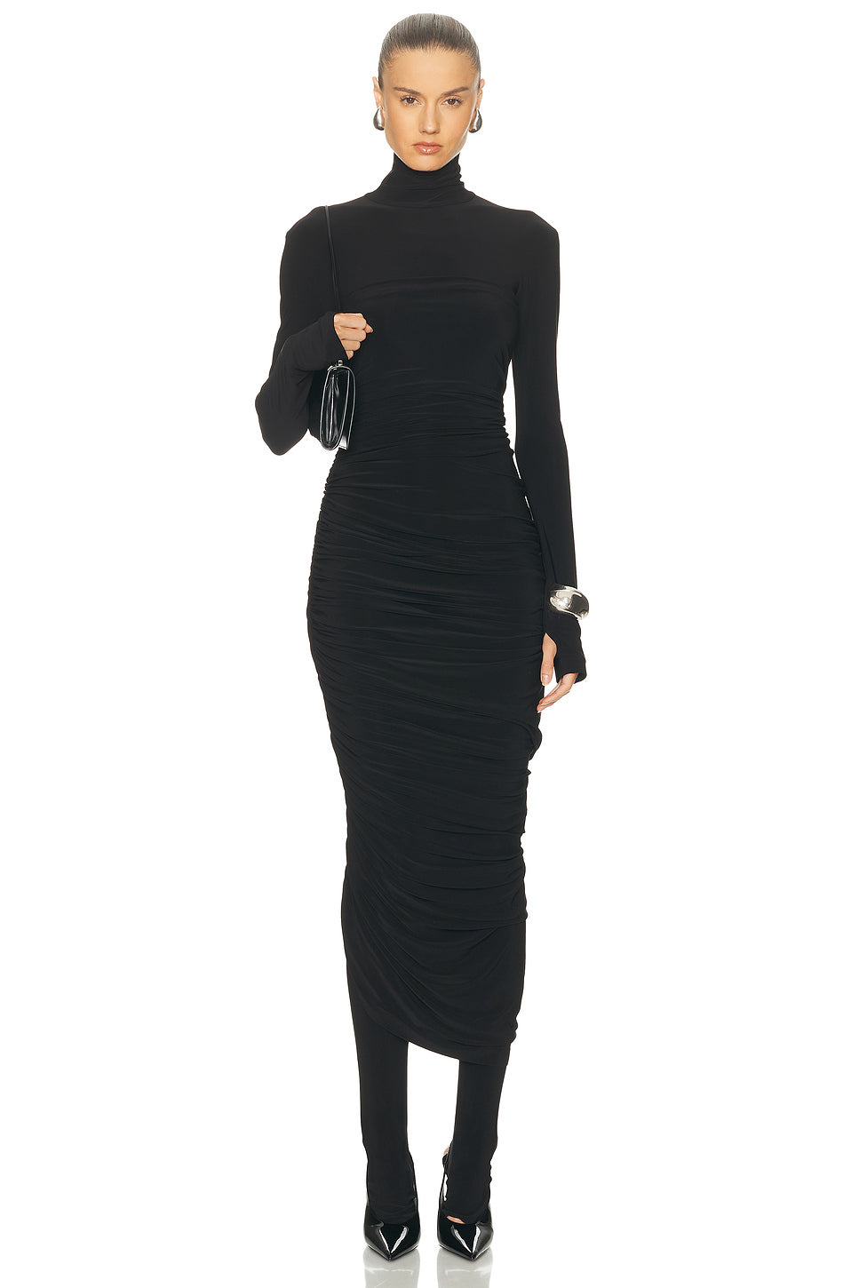Long Sleeve Turtleneck Strapless Diana Gown