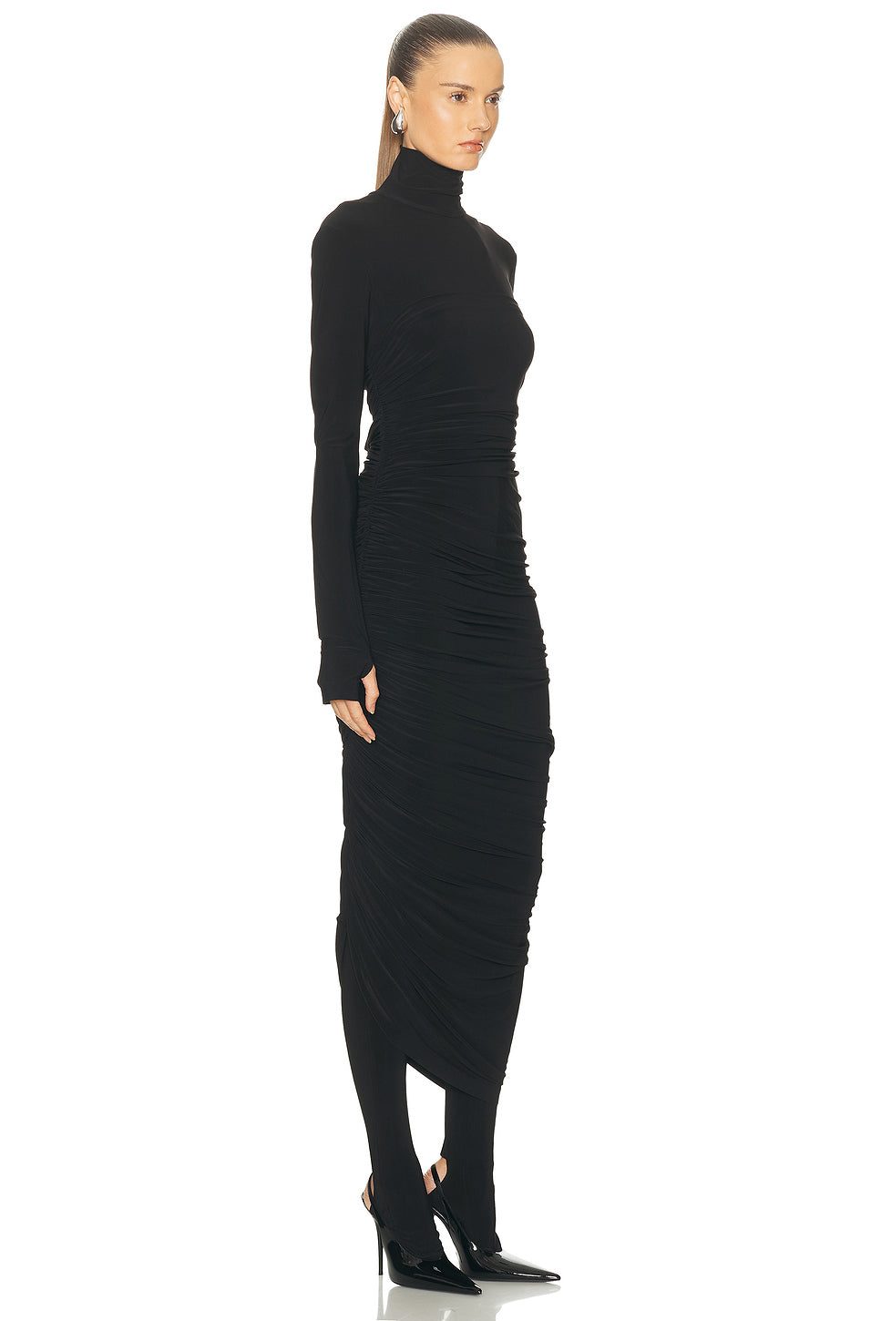 Long Sleeve Turtleneck Strapless Diana Gown