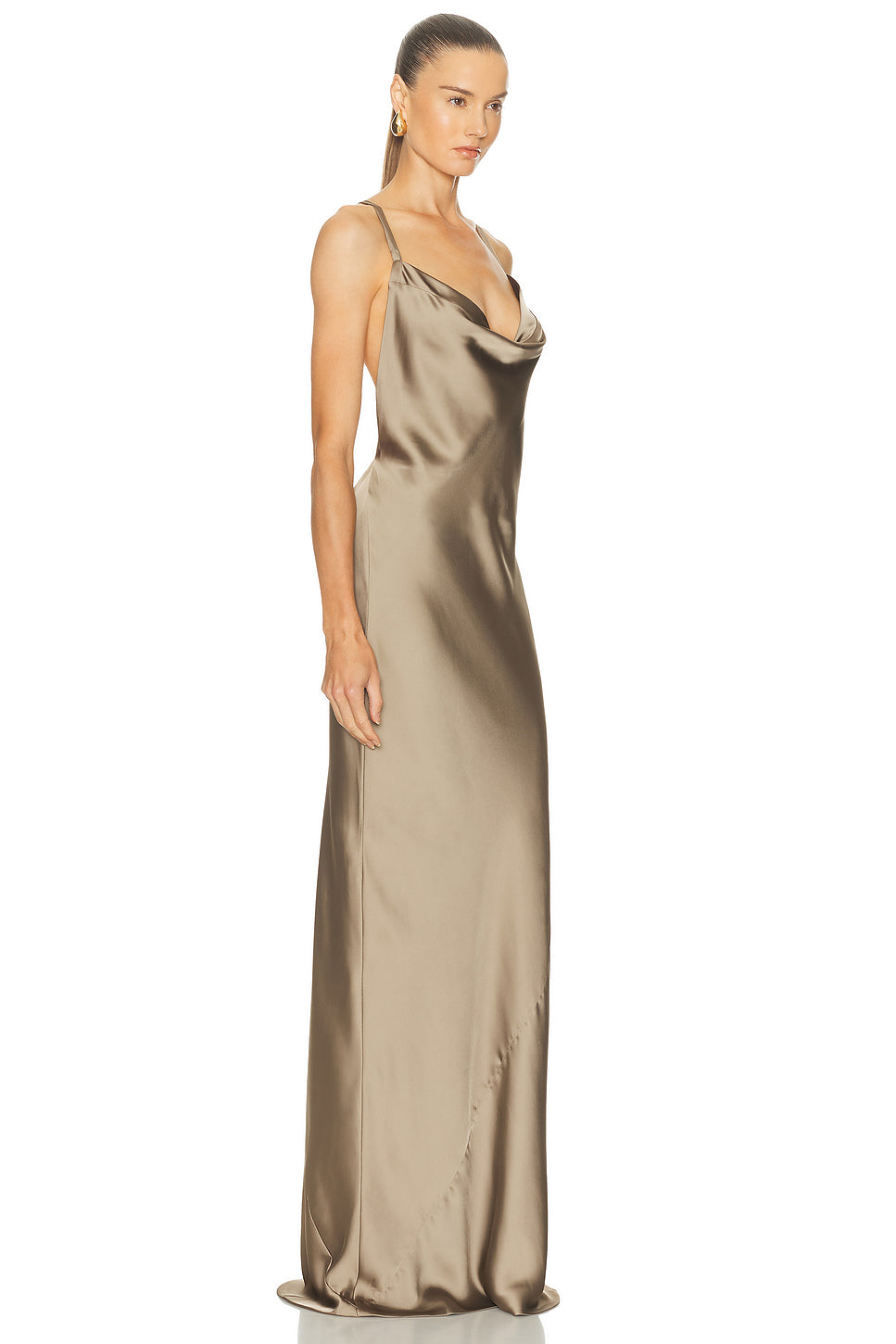 Cross Back Bias Gown