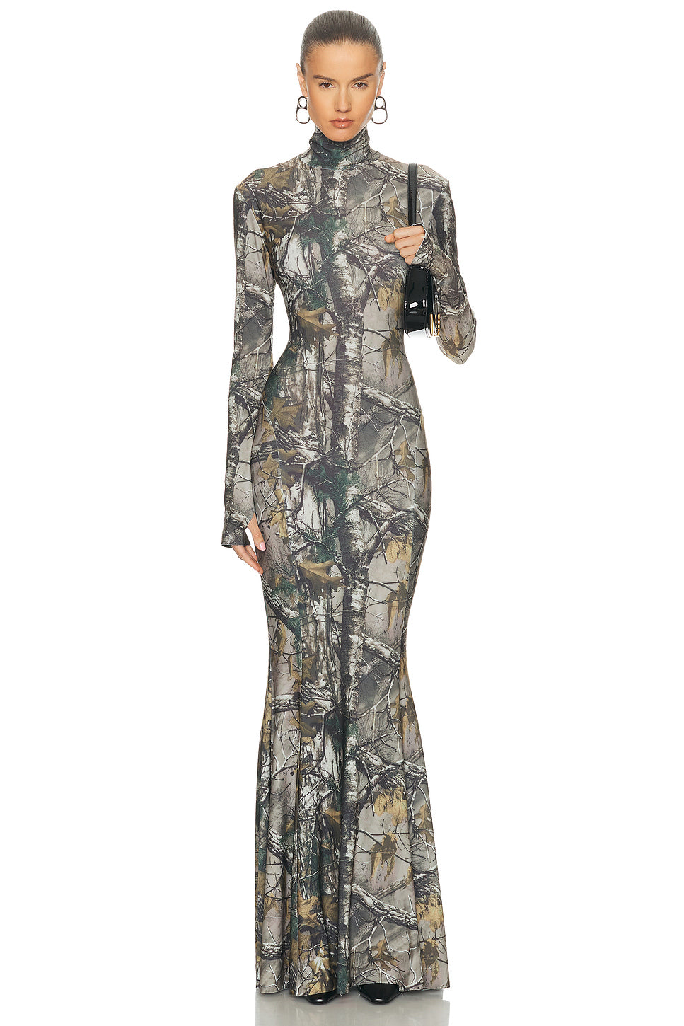 Long Sleeve Turtle Fishneck Gown
