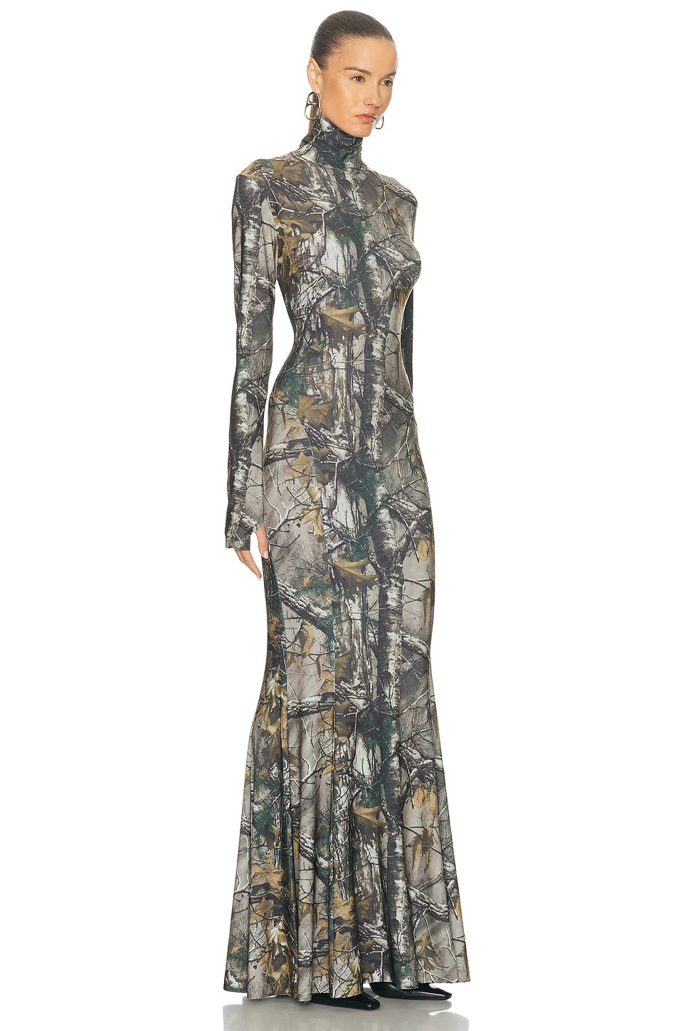 Long Sleeve Turtle Fishneck Gown