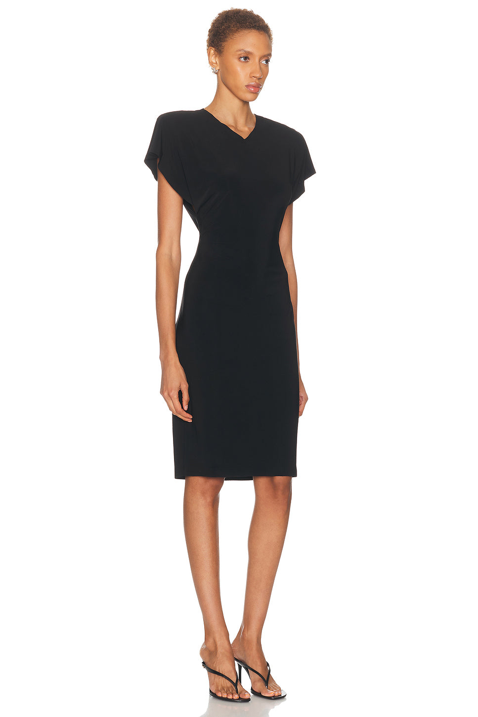 Cap Sleeve Shoulder Pad Dress