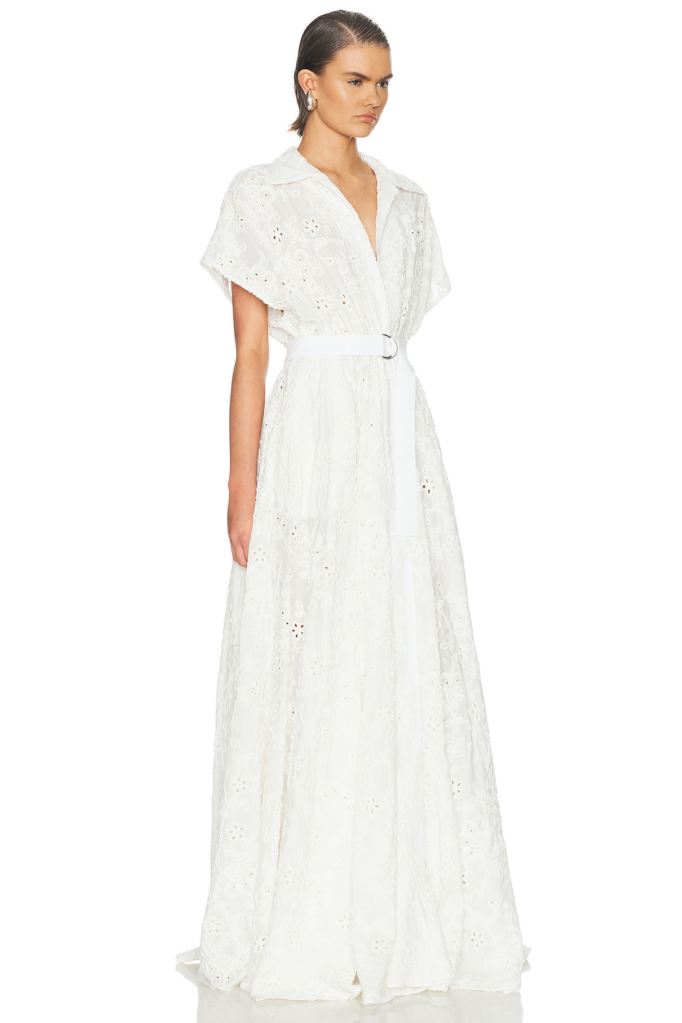 Super Oversized Sleeveless Boyfriend Shirt Flared Gown
