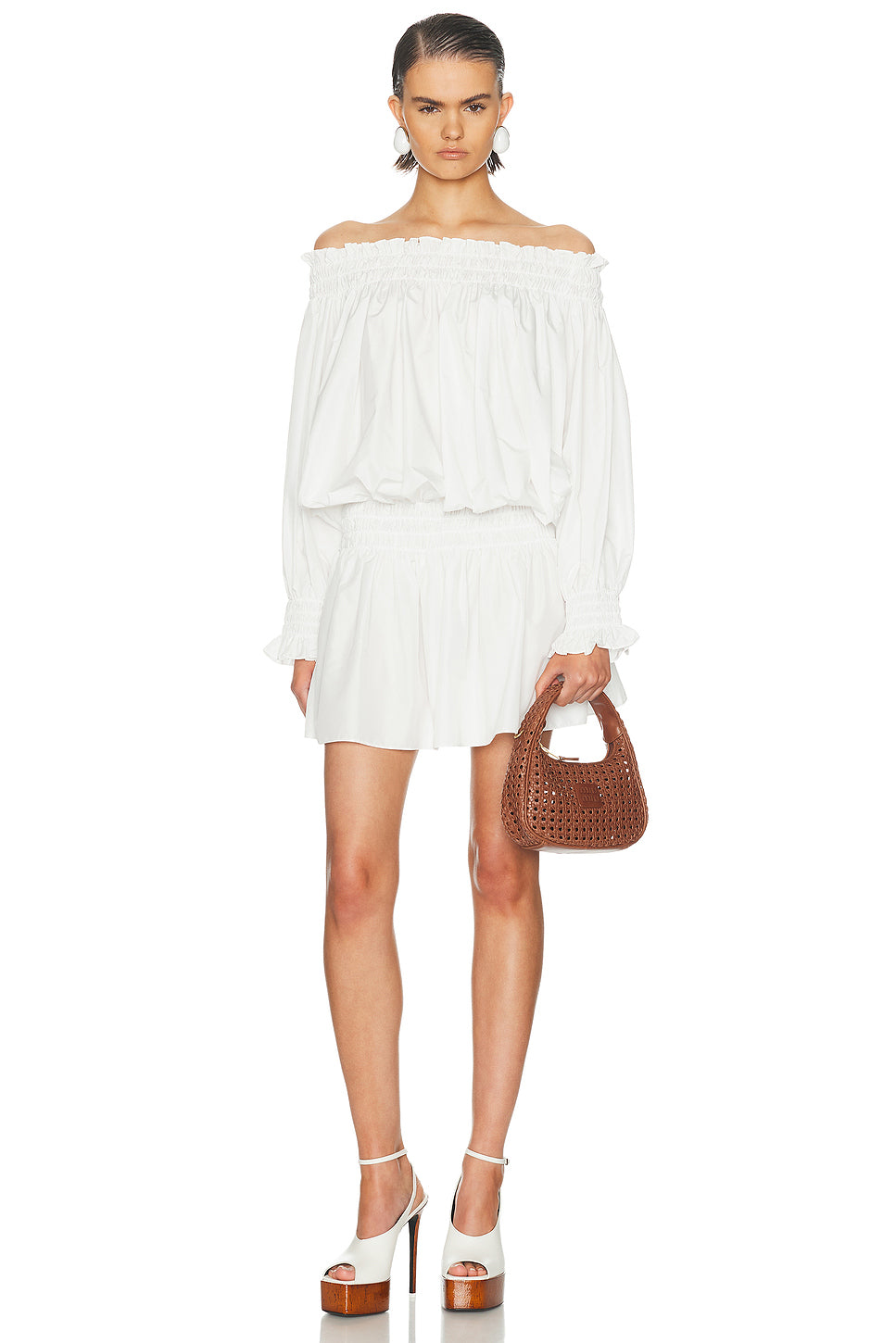 Long Sleeve Peasant Mini Dress