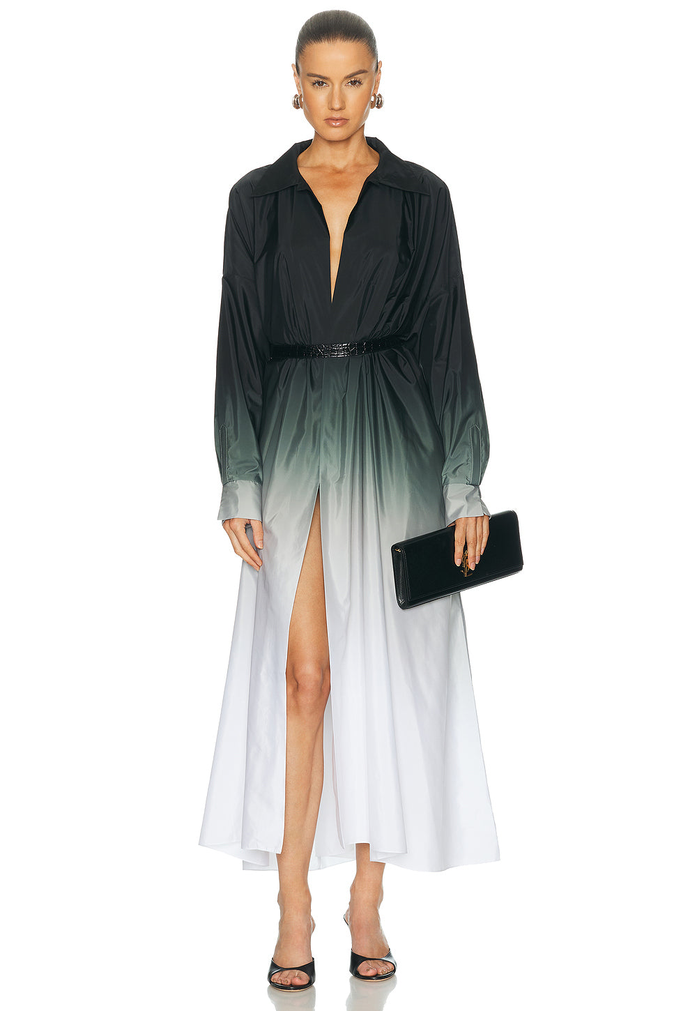midcalf shirt dress Norma Kamali Super Oversized in Black & White or you can just Delilah Floral Midi Dress YGroup_codami-sequin-mini-dress Height:165-170