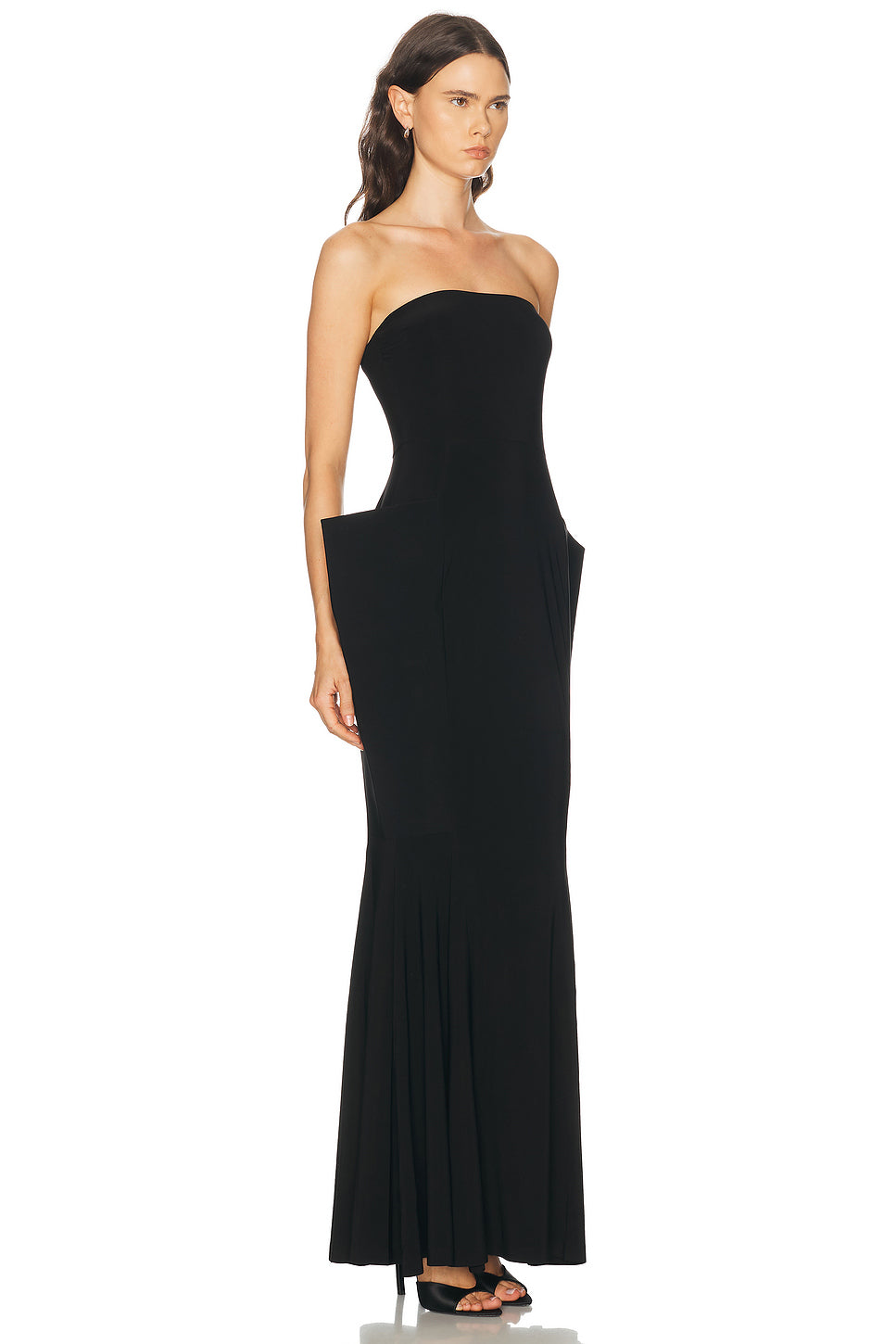 Strapless Wing Fishtail Gown
