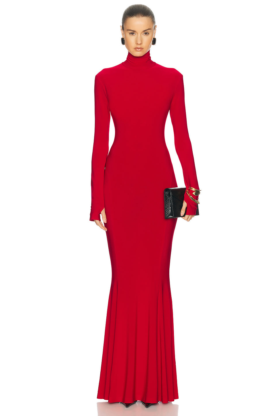 Long Sleeve Turtle Fishtail Gown