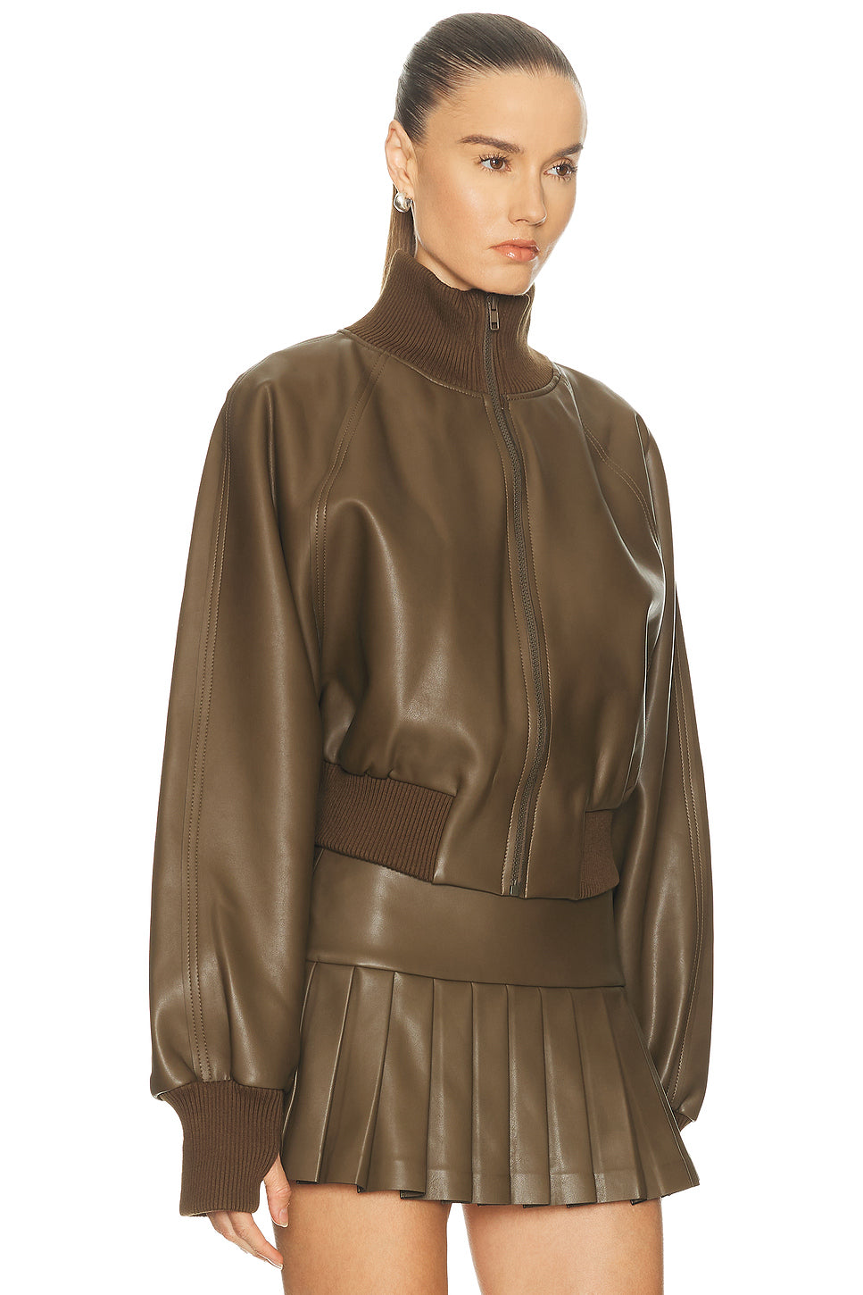 Oversized Turtleneck Bomber Jacket
