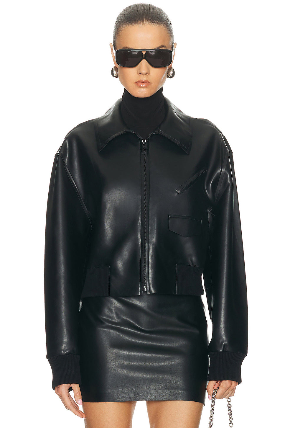 Zip Front Classic Cropped Jacket