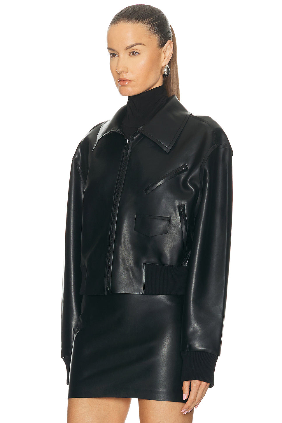 Zip Front Classic Cropped Jacket