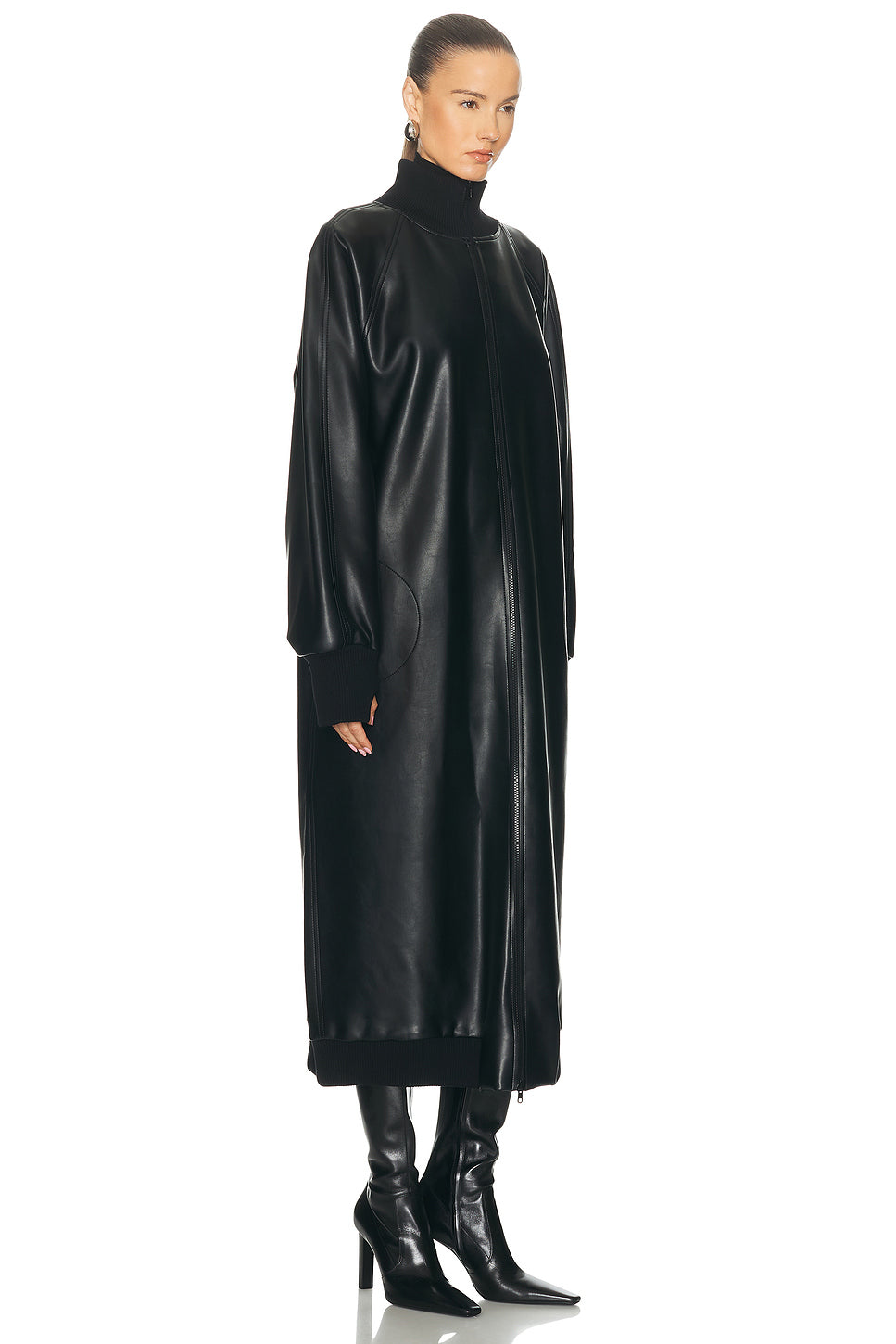 Oversized Turtleneck Bomber Jacket