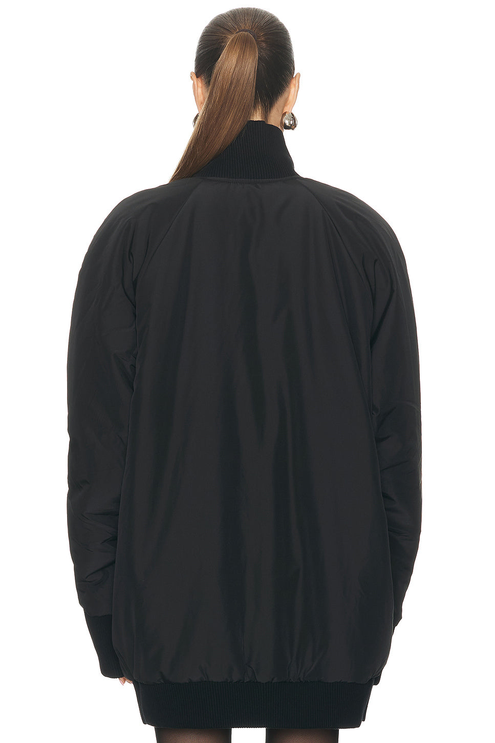 Oversized Turtleneck Bomber Jacket