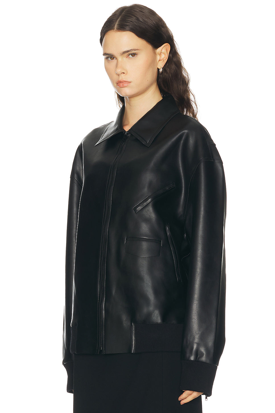 Oversized Mens Classic Zip Front Jacket