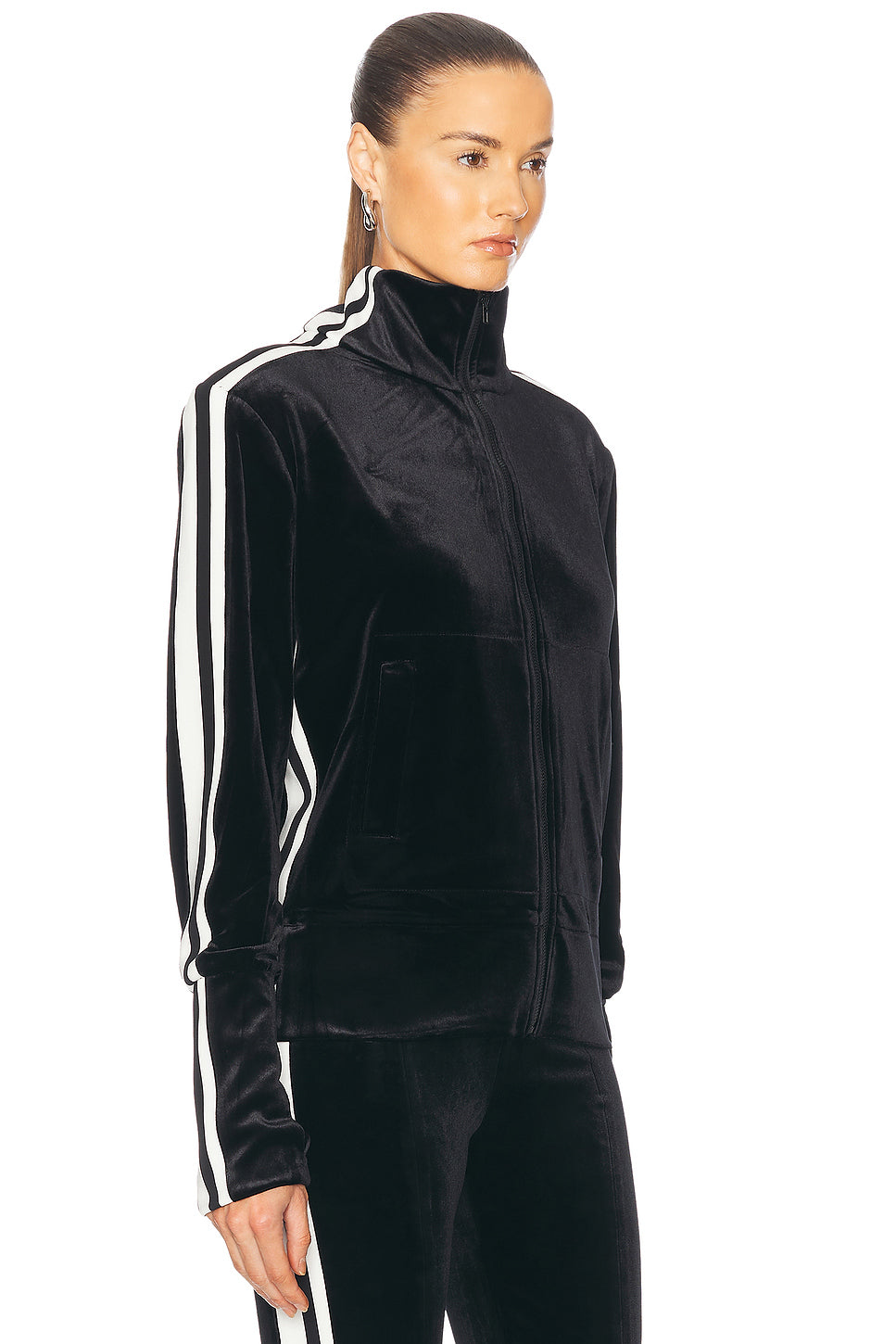 Side Stripe Turtleneck Jacket