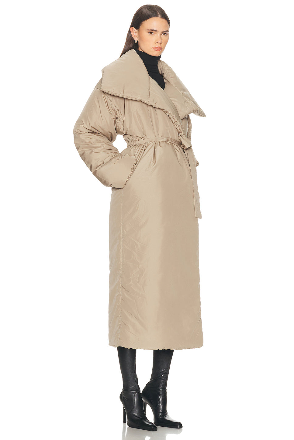 High Collar Sleeping Bag Long Coat