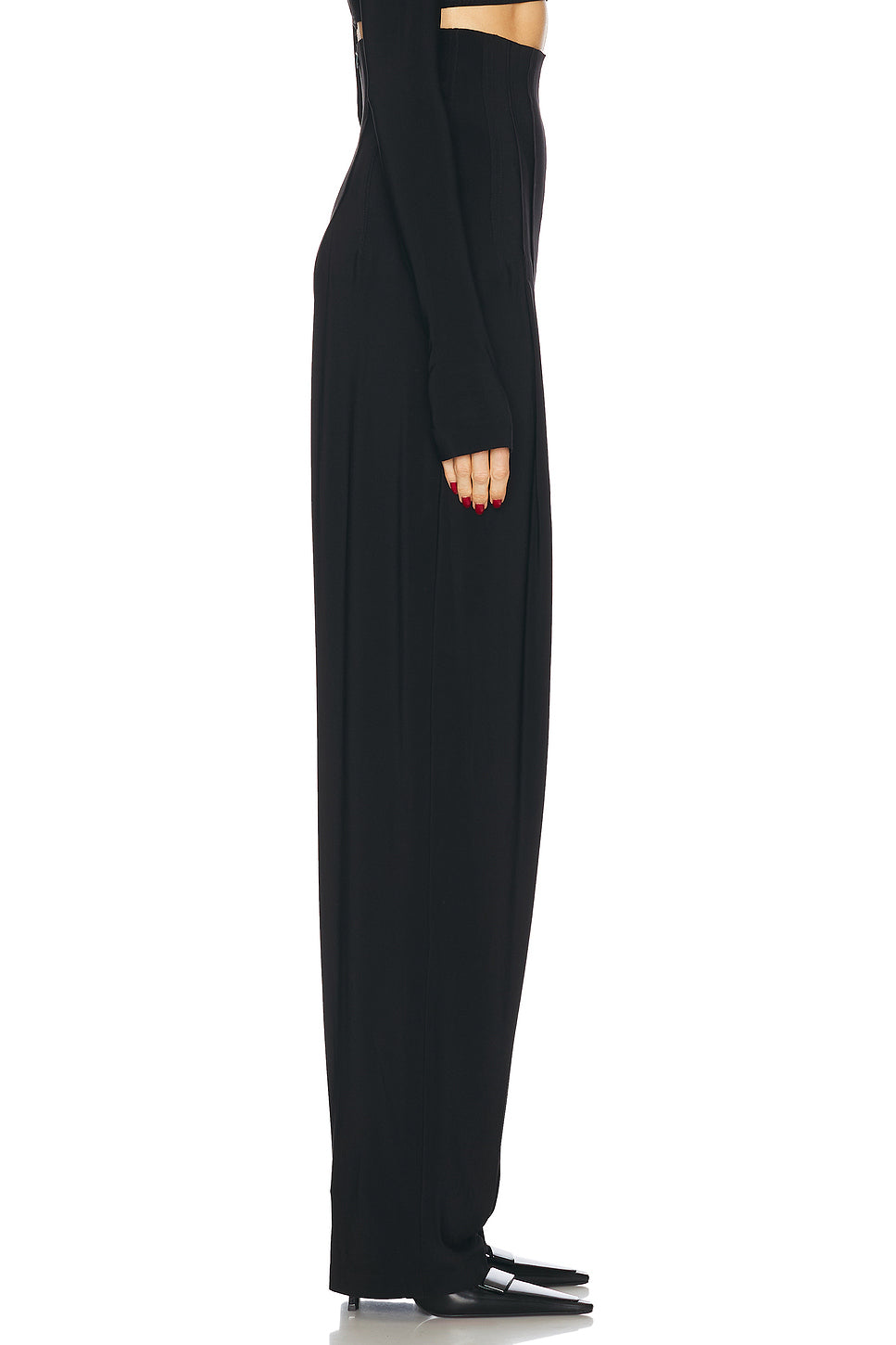 High Waisted Tailored Pleat Pant