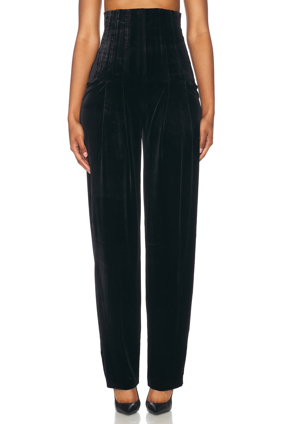 High Waist Tailored Pleat Pant