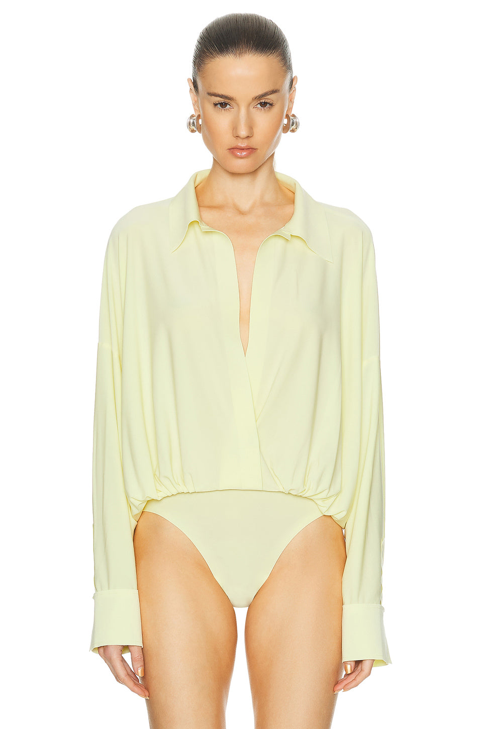 Super Oversized Boyfriend Nk Shirt Bodysuit