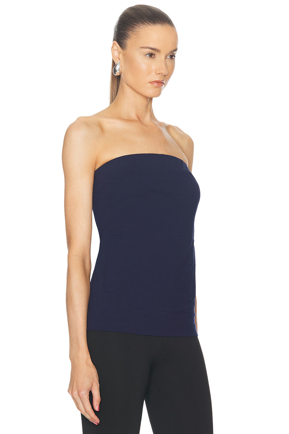 Strapless Tailored Terry Top