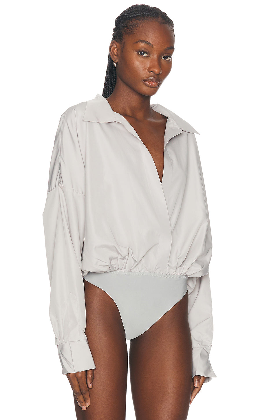 Super Oversized Boyfriend Shirt Bodysuit