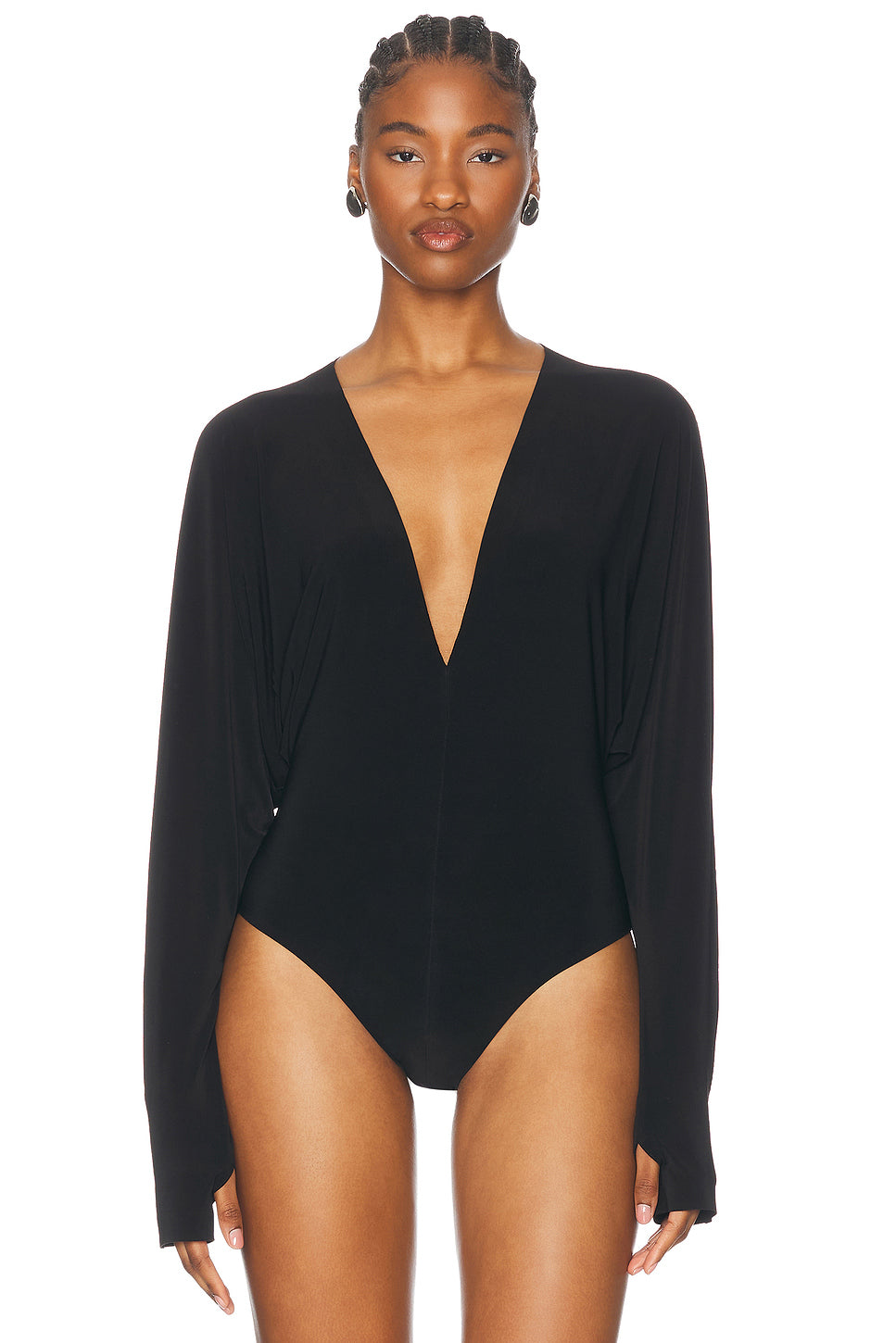 Dolman V Neck Bodysuit