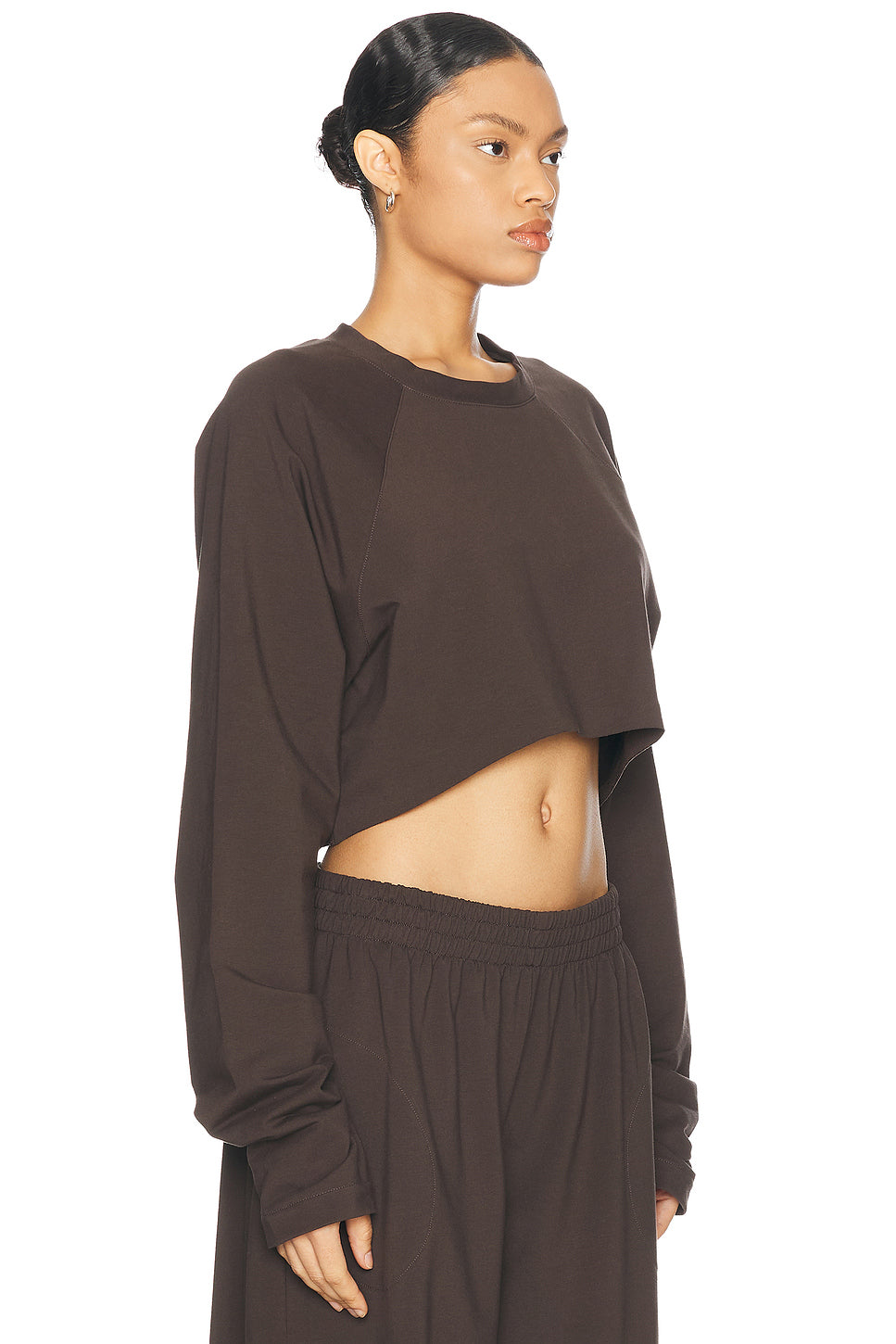 Oversized Raglan Sleeve Cropped Top