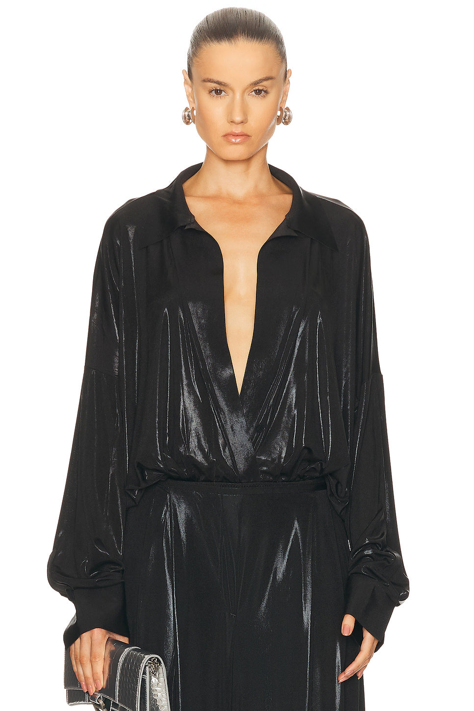 Super Oversized Boyfriend Shirt Bodysuit