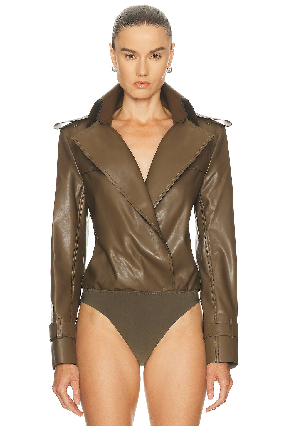 Double Breasted Trench Bodysuit