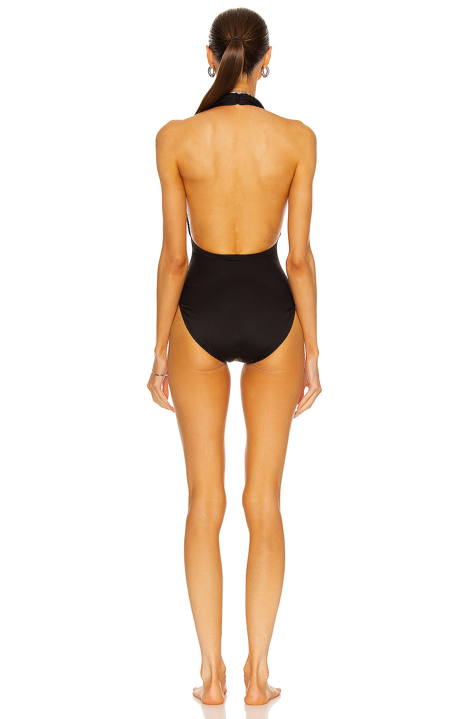 Halter Low Back One Piece Swimsuit