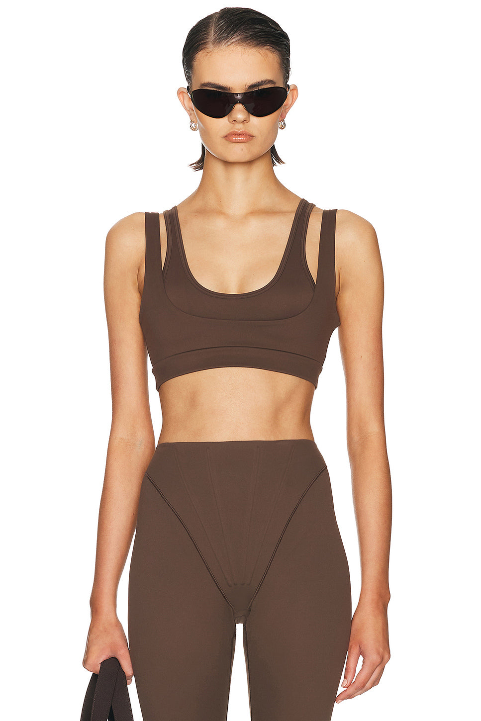 Matte Double Strap Scoop Bra