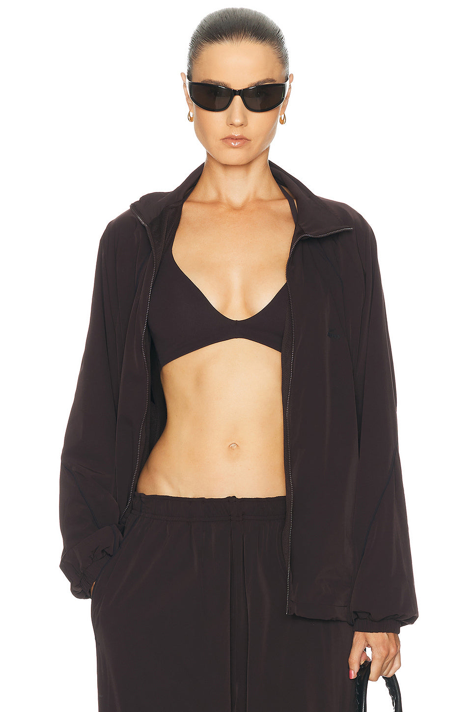 Stretch Nylon Oversized Jacket