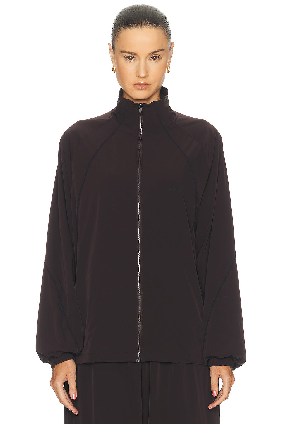 Stretch Nylon Oversized Jacket