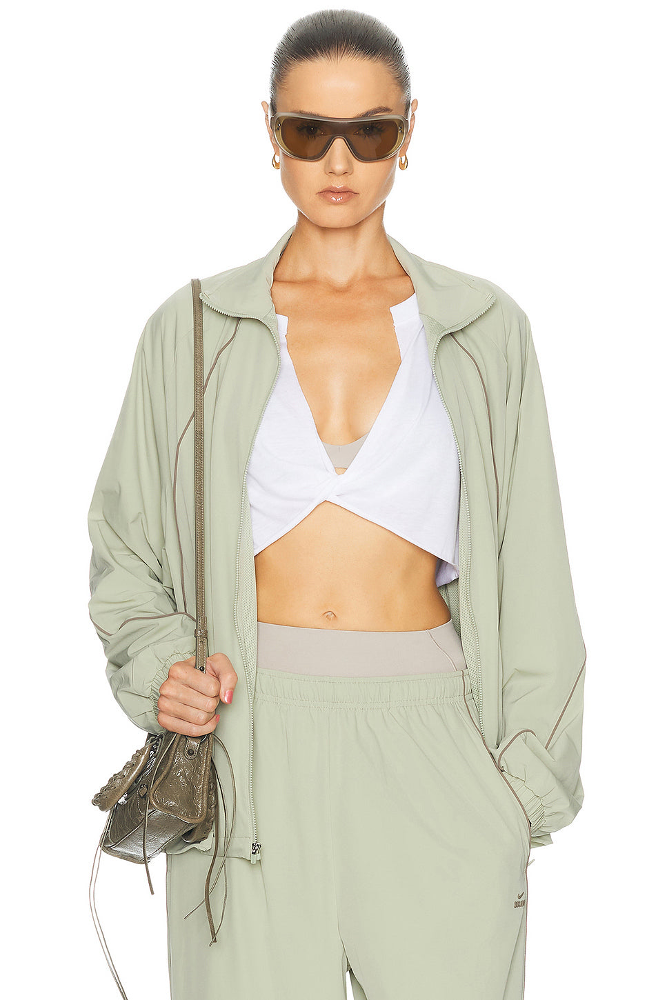 Stretch Nylon Oversized Jacket