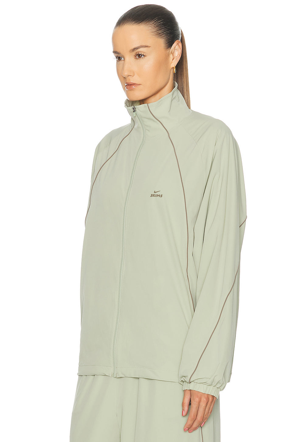 Stretch Nylon Oversized Jacket