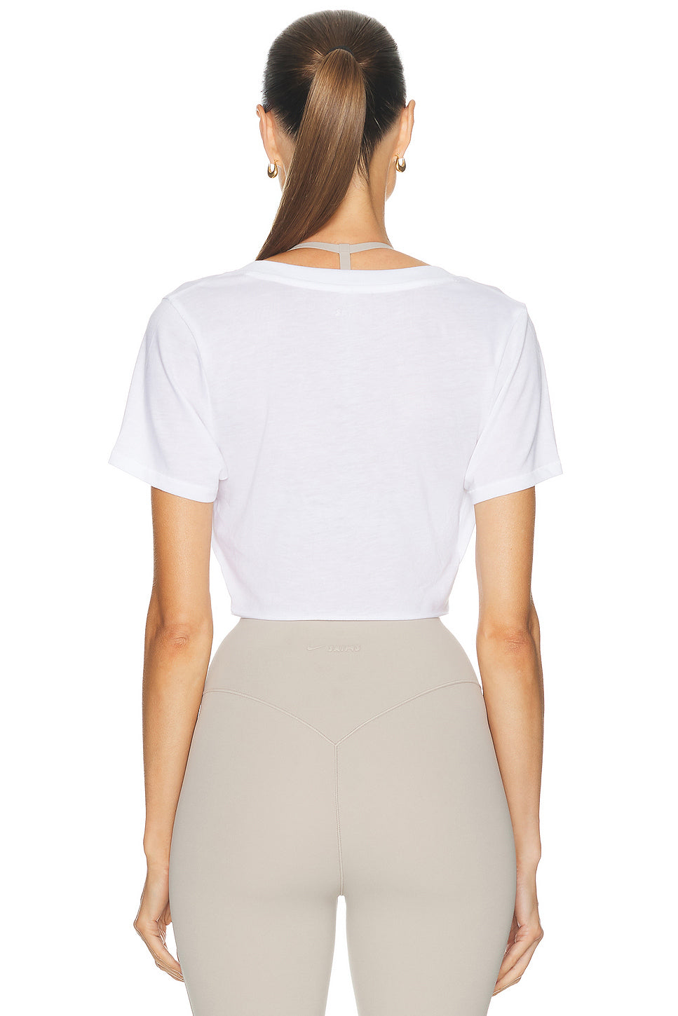 Performance Cotton V Neck Crop Top