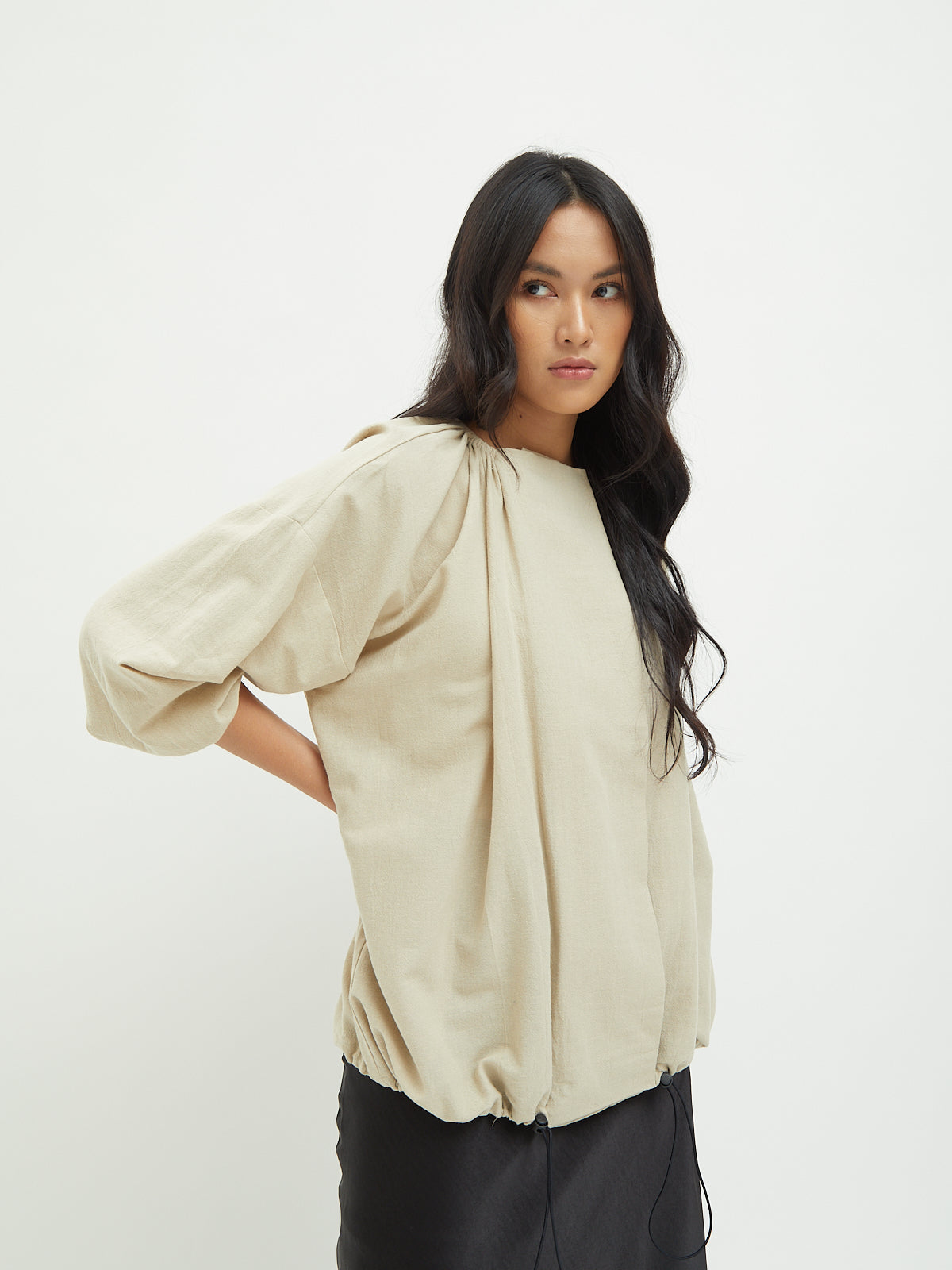 Nadine Drawstring Blouse