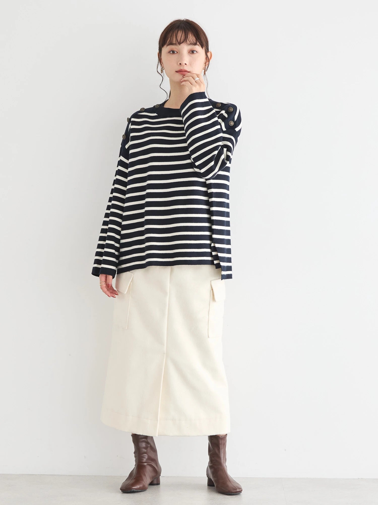 Nakajima Patch Flap Tight Skirt - American Holic