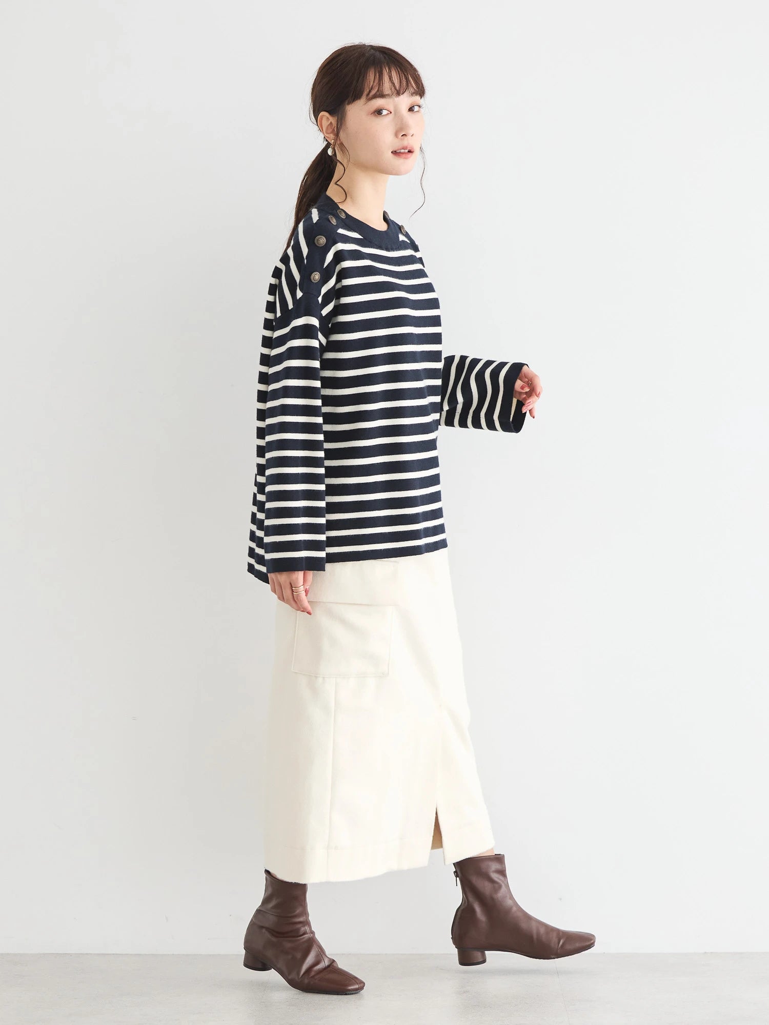 Nakajima Patch Flap Tight Skirt - American Holic