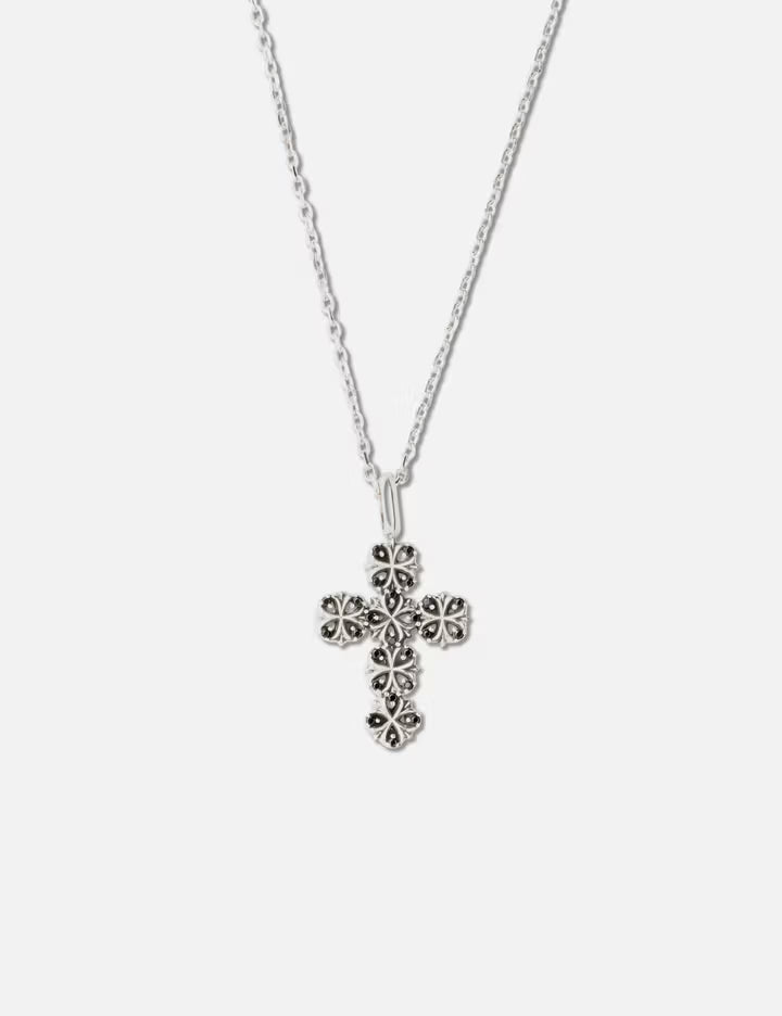 Maltese-cross Quadruplets Cross Pendant Necklace
