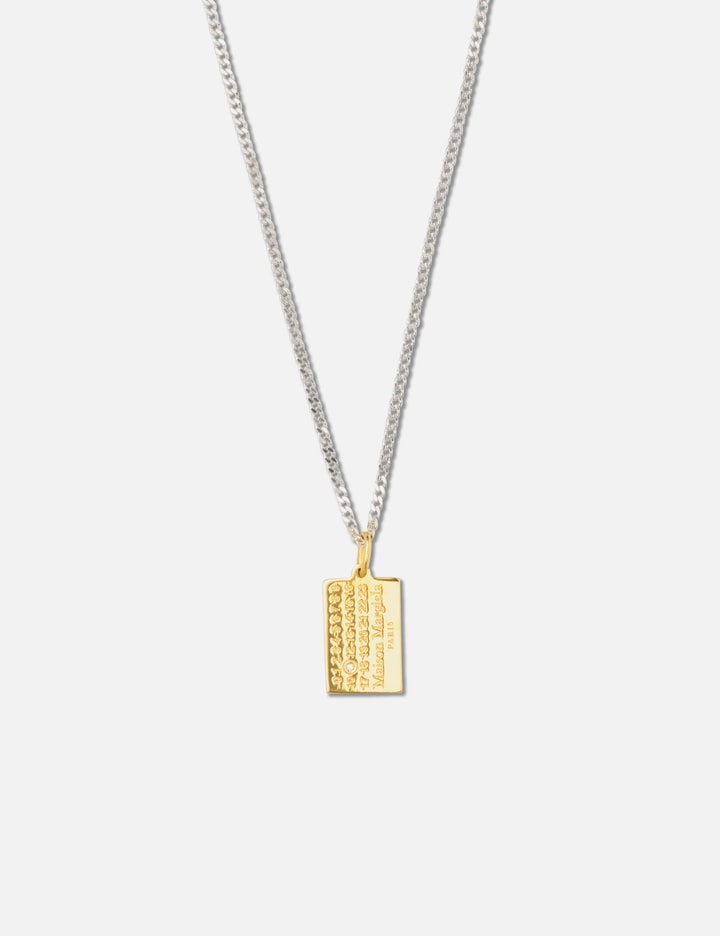 Numeric diamond pendant necklace