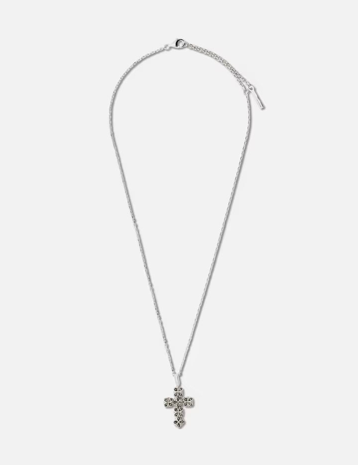 Maltese-cross Quadruplets Cross Pendant Necklace