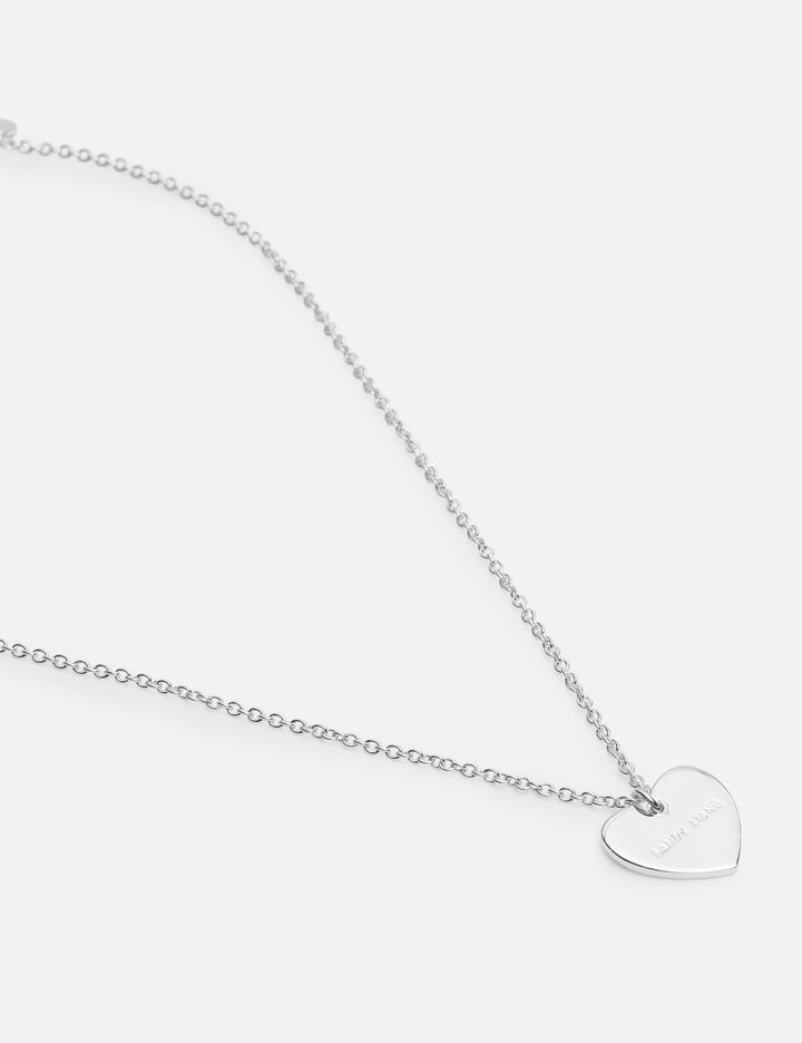 Sterling Silver Heart Tag Necklace