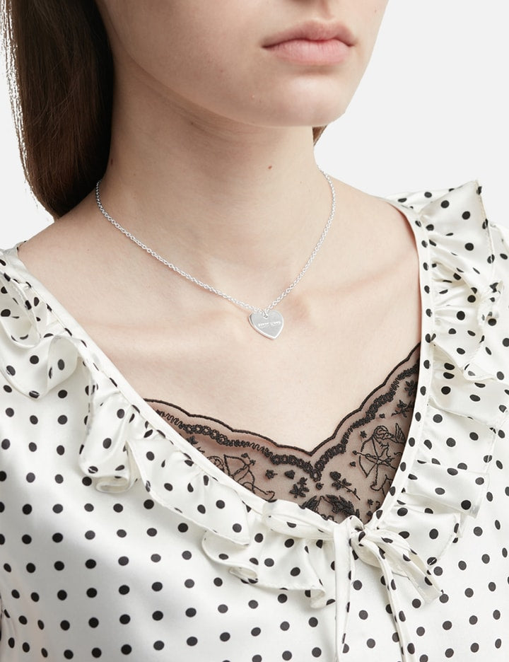 Sterling Silver Heart Tag Necklace