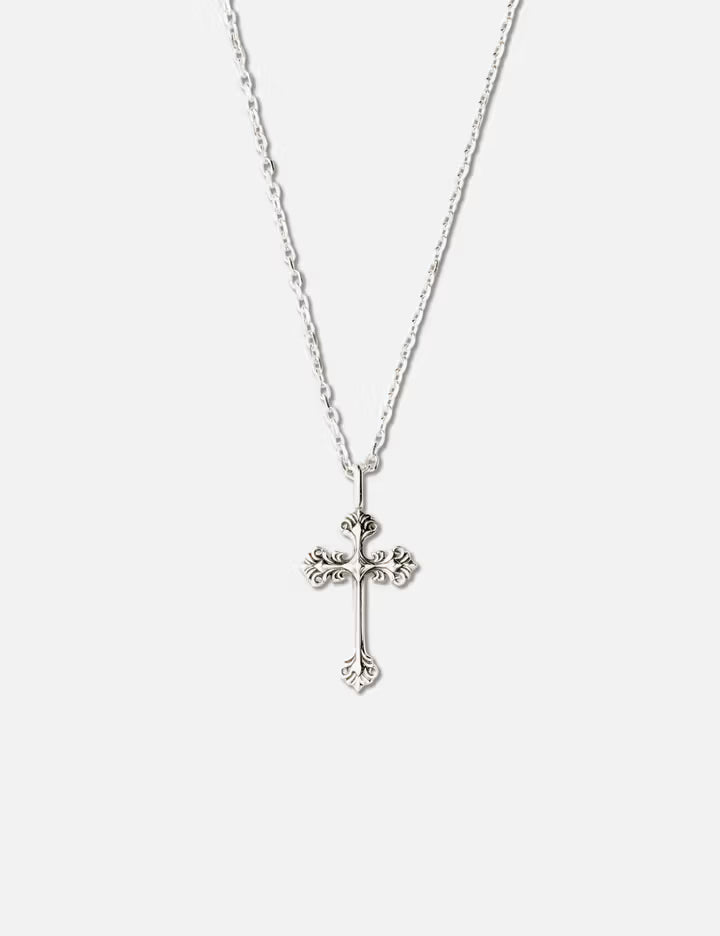 Cross Pendant Necklace (Oxidised)