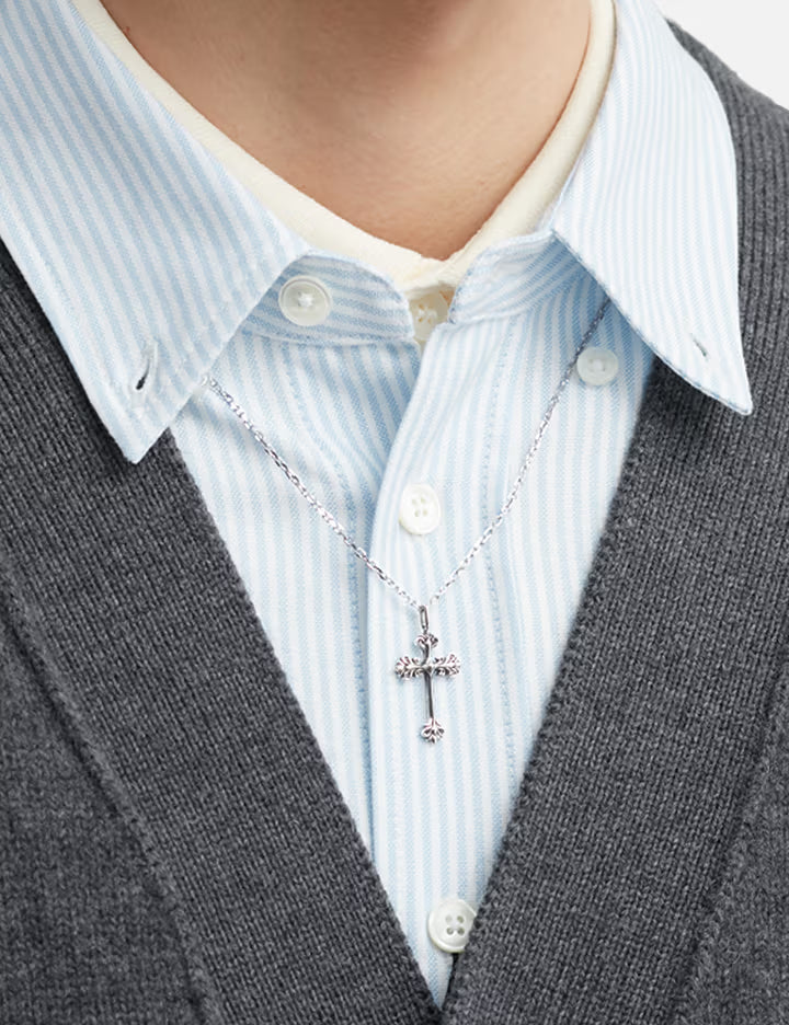 Cross Pendant Necklace (Oxidised)