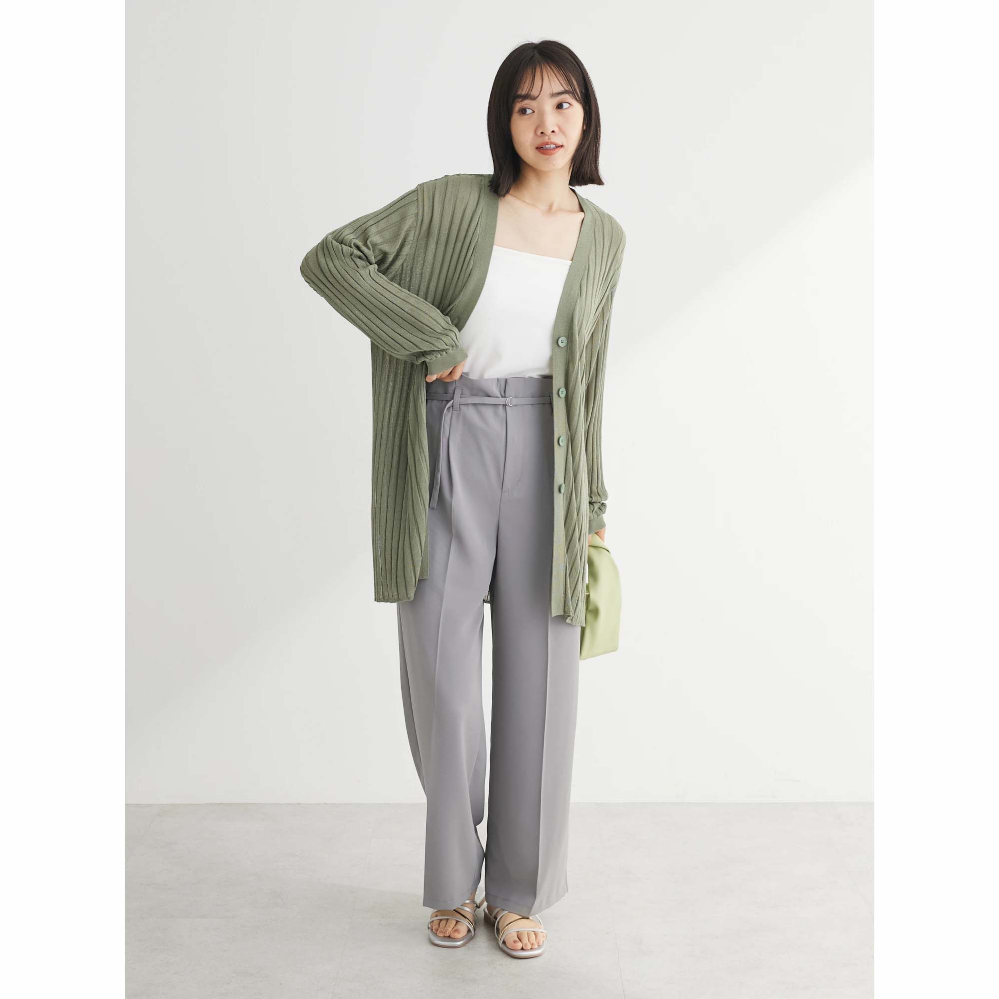 Niigata Knit Ribbed Mid-Length Cardigan