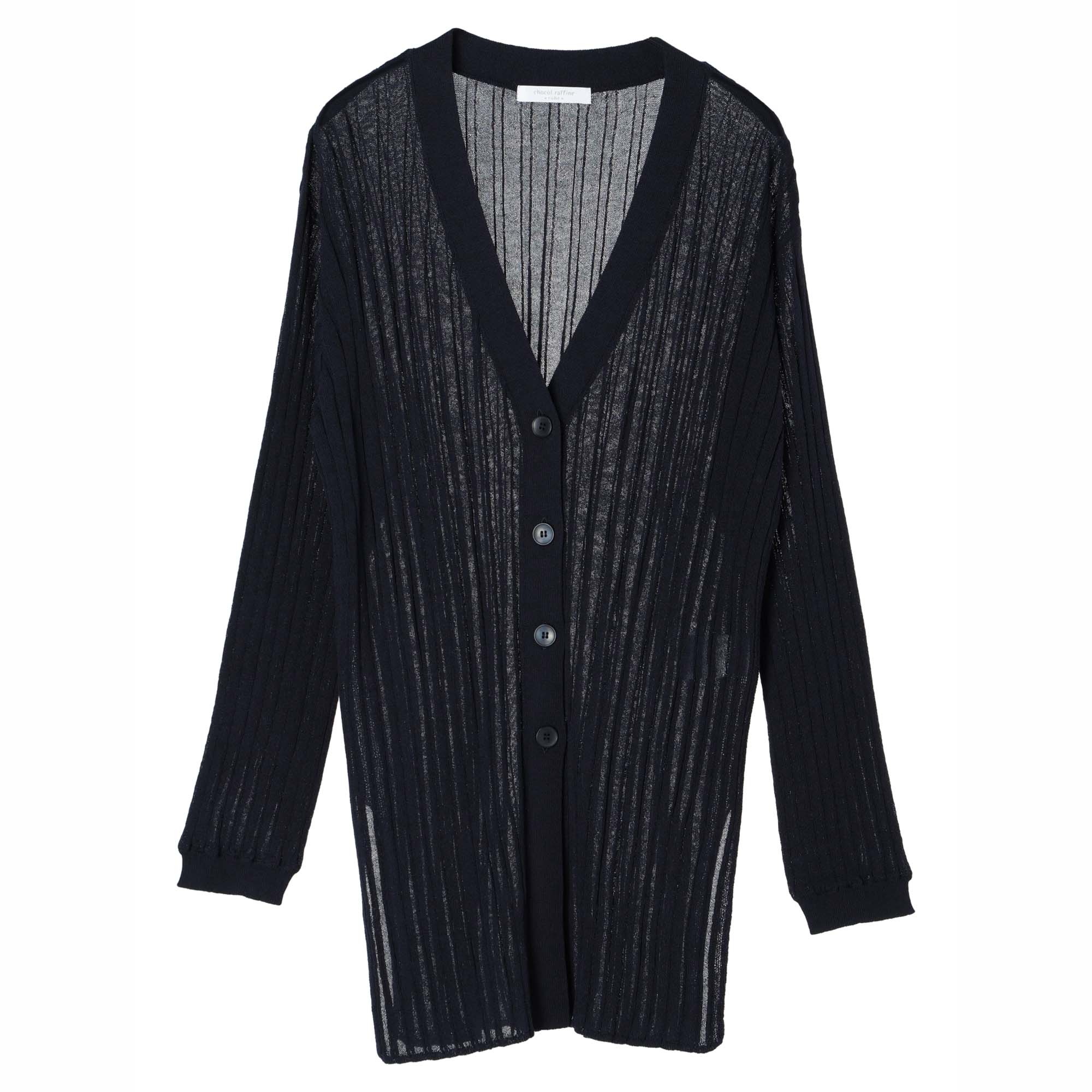 Niigata Knit Ribbed Mid-Length Cardigan