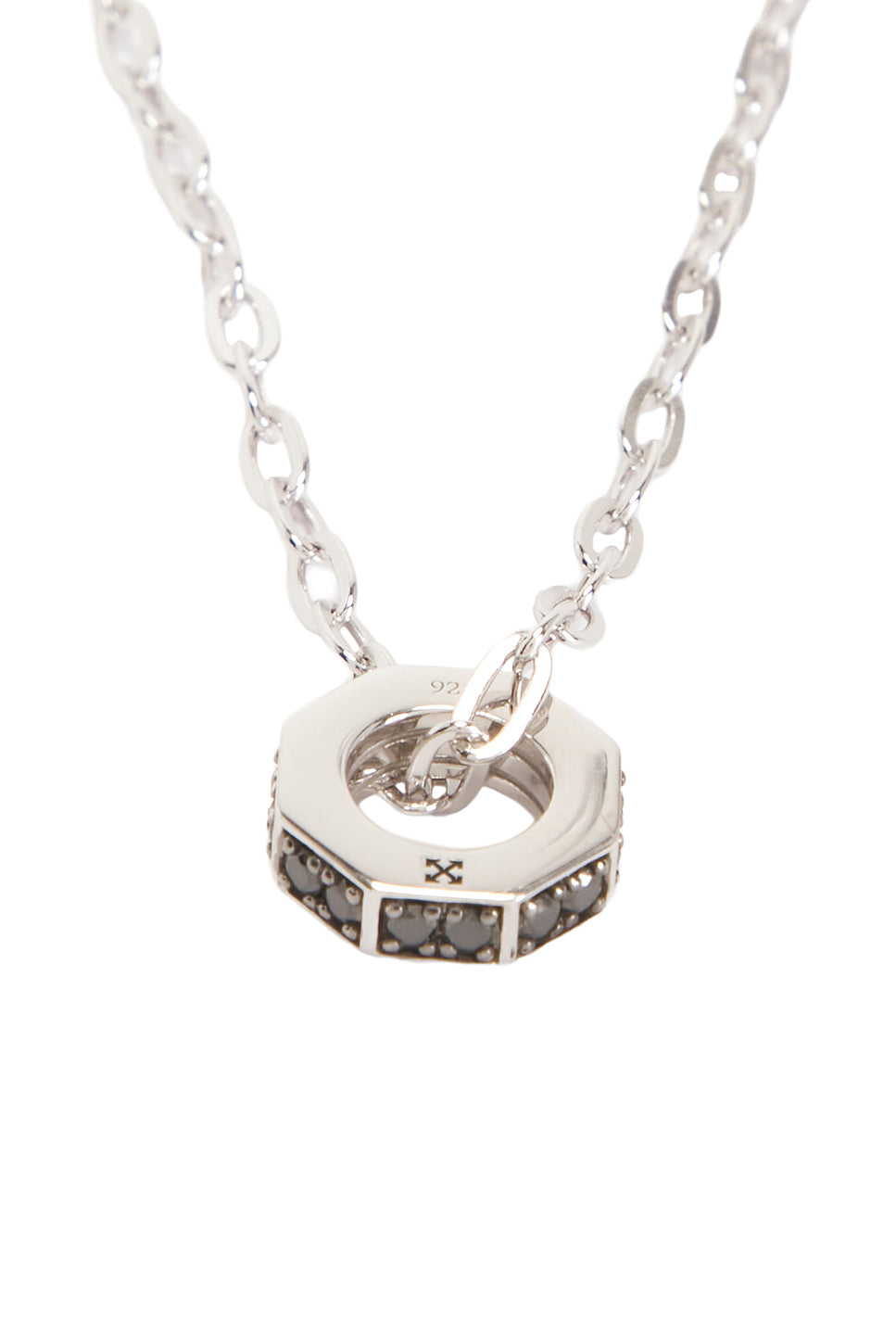 Hex Nut Chain Pendant Necklace