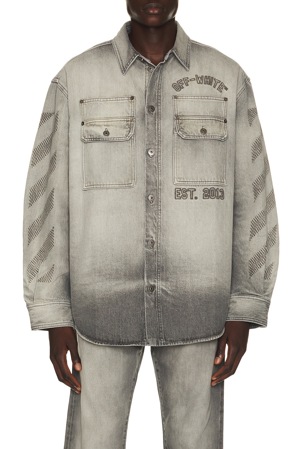 Denim Military Overshirt