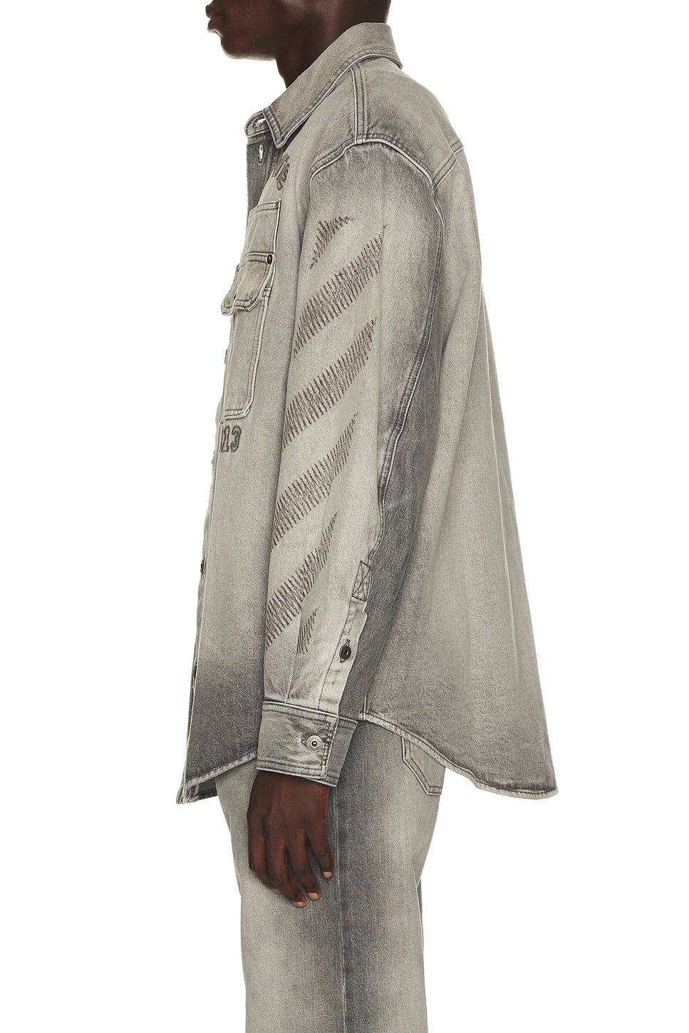 Denim Military Overshirt